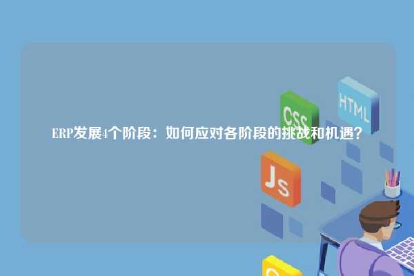 ERP发展4个阶段：如何应对各阶段的挑战和机遇？