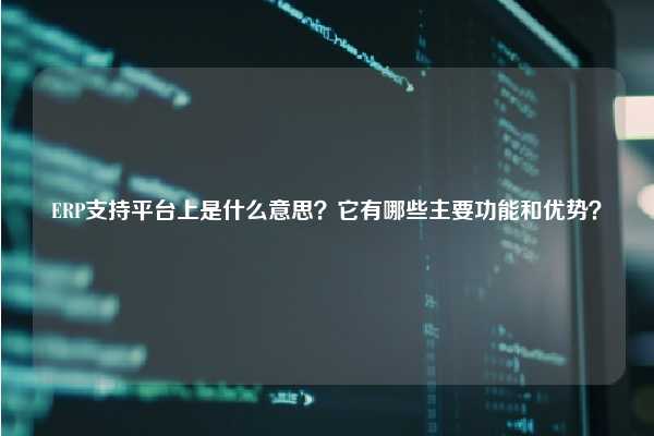 ERP支持平台上是什么意思？它有哪些主要功能和优势？
