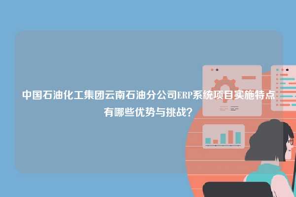 中国石油化工集团云南石油分公司ERP系统项目实施特点有哪些优势与挑战？