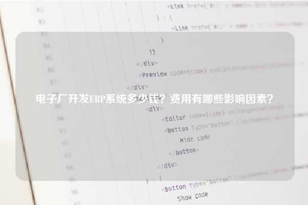 电子厂开发ERP系统多少钱？费用有哪些影响因素？