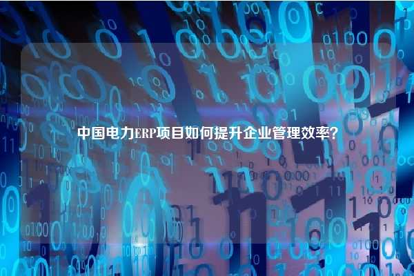 中国电力ERP项目如何提升企业管理效率？