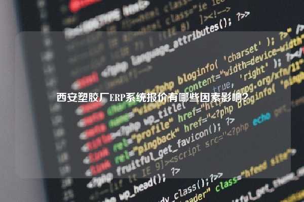 西安塑胶厂ERP系统报价有哪些因素影响？
