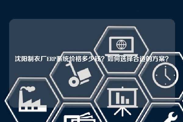 沈阳制衣厂ERP系统价格多少钱？如何选择合适的方案？